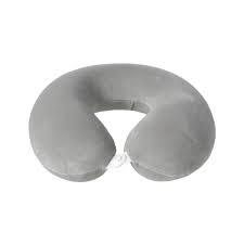 Solid Color Memory Foam U Shaped Pillow (Gray)