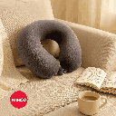 Solid Color Memory Foam U Shaped Pillow (Gray)