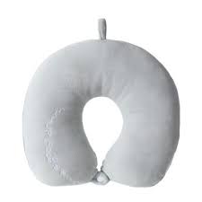 Solid Color Memory Foam U Shaped Pillow (Gray)