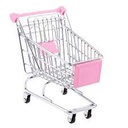 Storage Shopping Cart Chariot Provisions (Pink)