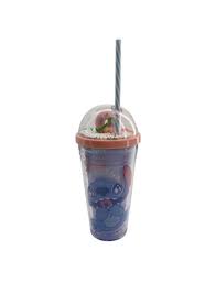Disney Stitch Dinner Party Collection Donut Double Wall Plastic Bottle With Straw 480ML
