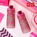 Barbie Collection Plastic Bottal With One Touch Flip Top Lip (Black)