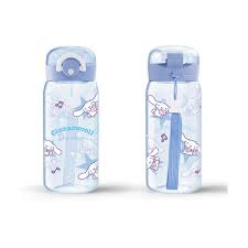 Sanrio Characters Plastic Bottle With Strap (450ML)(Cinnamoroll)