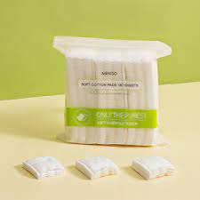 Natural Cotton Pads 240 Count Miniso