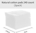 Natural Cotton Pads 240 Count Miniso