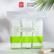 Natural Cotton Pads 240 Count Miniso