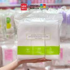 Natural Cotton Pads 240 Count Miniso