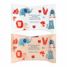 Forest Family Series Wet Wipes (20 Wipes*5 Packs)