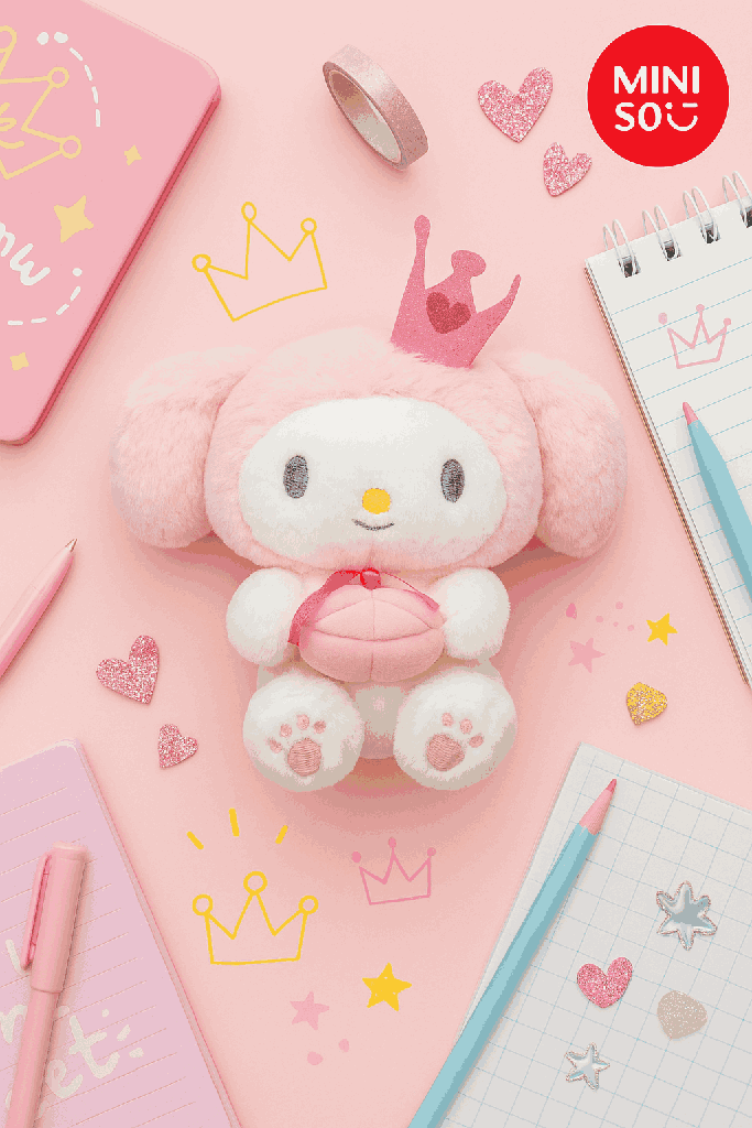Miniso My Melody Crown Series Plush Toy 25CM Miniso