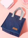 Solid Color Lanch Lunch Bag (Navy Blue) Miniso