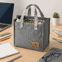 Solid Color Lanch Lunch Bag (Grey) Miniso