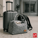 Large Capacity Solid Color Lunch Bag (Grey)