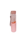 HAPPY High Borosilicate Glass Bottle with Silicone Cover 370mL(Pink)