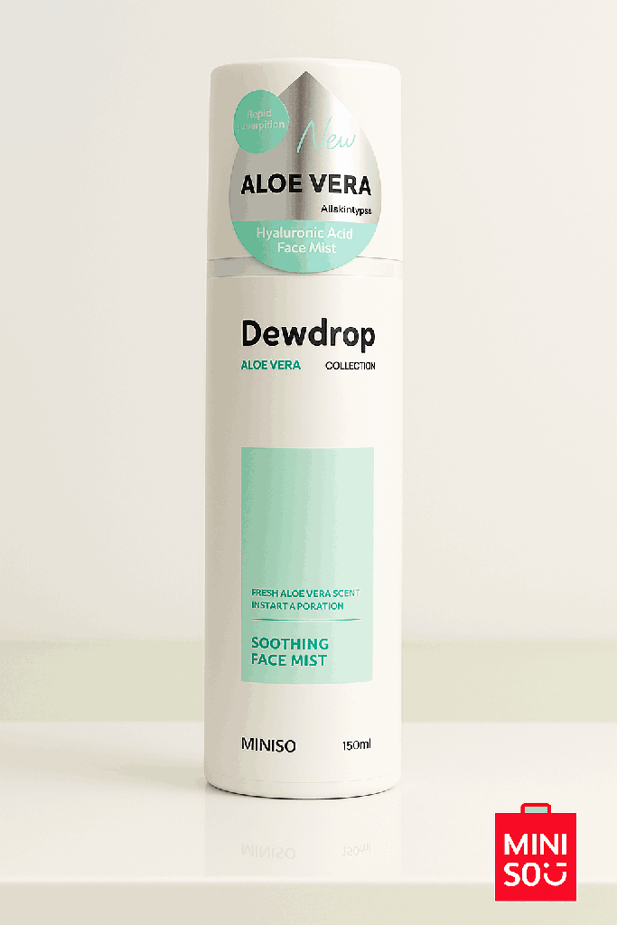 Miniso Dewdrop Collection Hyaluronic Acid Face Mist 150 ML(Aloe Vera)
