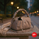 Pleated Crossbody Bag Pale Purple