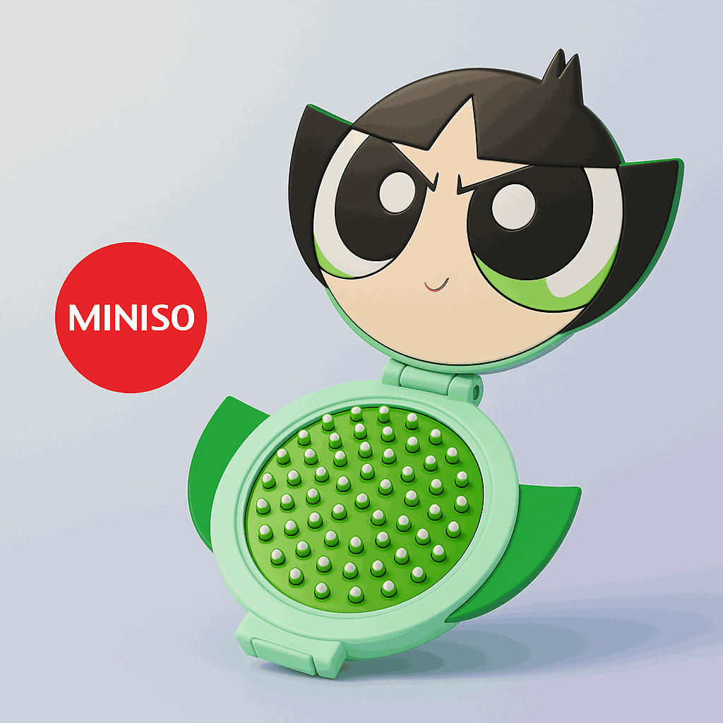 The Powerpuff Girls Collection Folding Mirror Brush(Buttercup)
