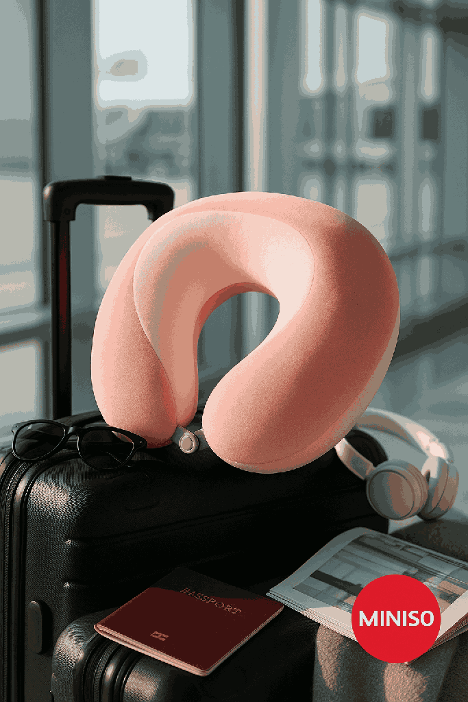 Dual Color Memory Foam U Shaped Neck Pillow Miniso