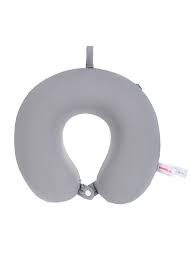 Solid Color Memory Foam U Shaped Pillow (Gray)