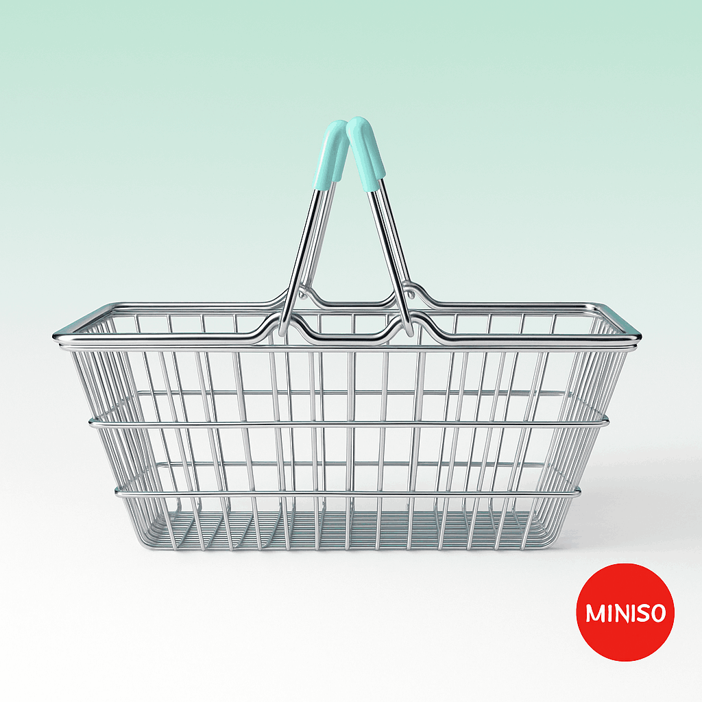 Storage Shopping Basket Panier Provisions Miniso