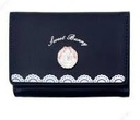 Woman,s Sweet Bunny Small Trifold Wallet (Black)
