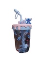Disney Stitch Dinner Party Collection Water Bottle With Stlr Straw 560ML