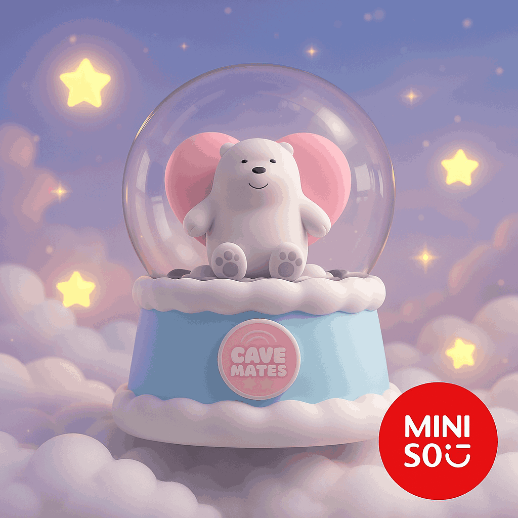 We Bare Bears Series 4.0 Cloud Crystal Ball Figure Model (Grizz)