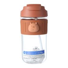 We Bare Bears Collection 4.0 Plastic Water Bottle With Straw And Spout Cap 650ML