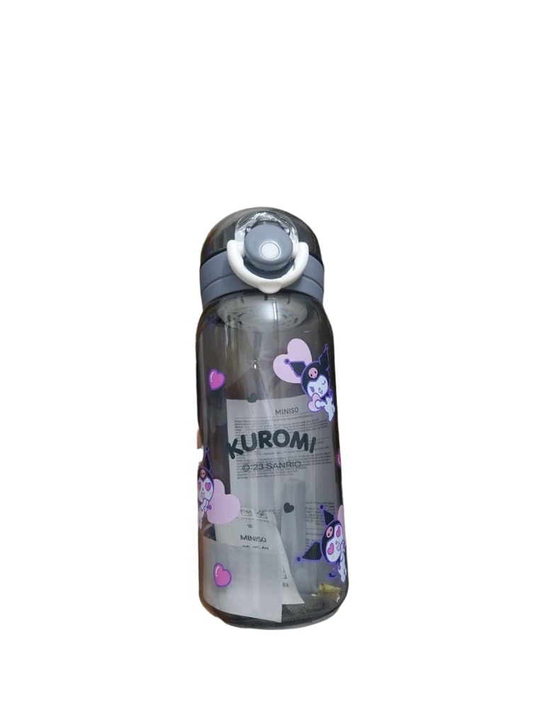 Sanrio Characters Plastic Bottle With Strap (450ML)(Kuromi)