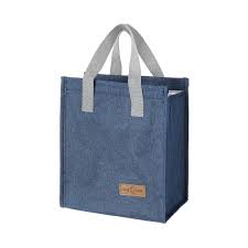 Solid Color Lanch Lunch Bag (Navy Blue) Miniso