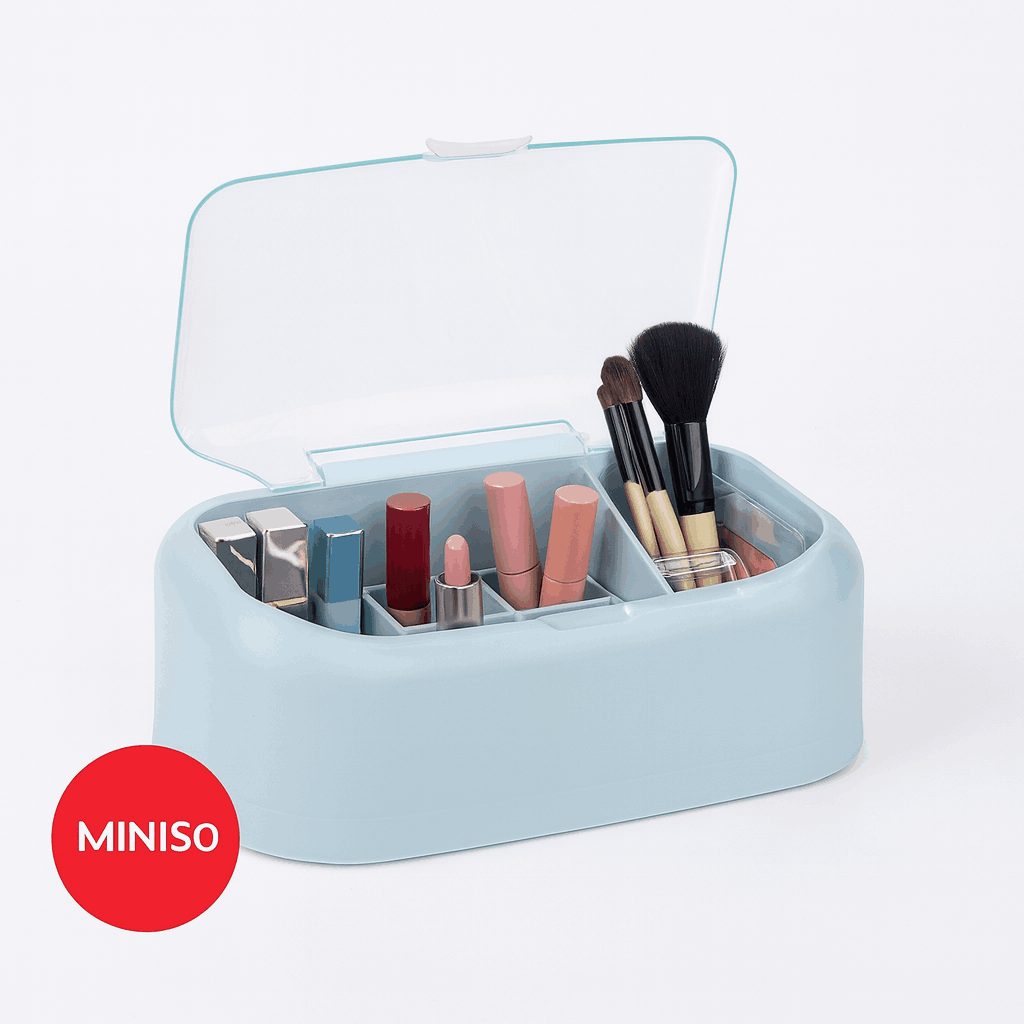 Macaron Series Large Dustproof Makeup Organizer (Blue)