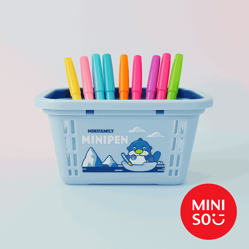 Mini Family Mini Pen Mini Basket Miniso