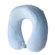 Dual Color Memory Foam U Shaped Neck Pillow (blue)