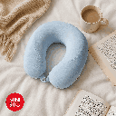 Dual Color Memory Foam U Shaped Neck Pillow (blue)