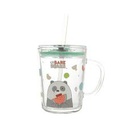 We Bare Bears Collection 5.0 Glass Cup With Straw (400ML)