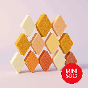 Miniso Colorful Series Rhombus Makeup Sponges Set (10 Pieces)