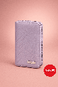 Classic Strip Tri-Fold Zip-Around Women's Wallet (Pink) Miniso