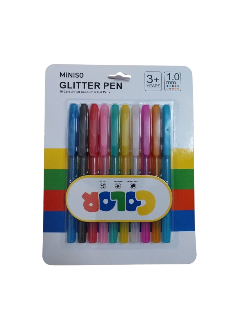 Miniso Glitter Pen (10 pices)Miniso