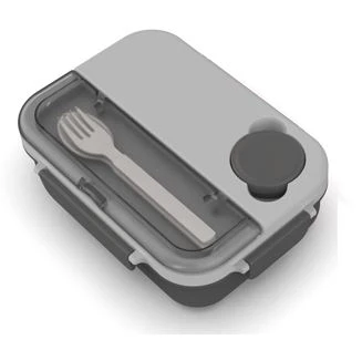 Miniso Large Capacity Salad Bento Box 1300ML(Black & Gray)