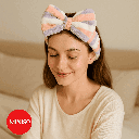 Flannel Bowknot Headband (Striped)