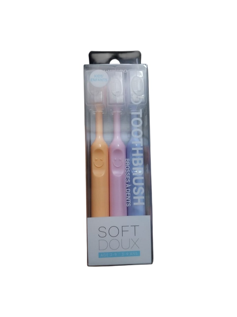 Kids Sort Bristled Toothrushes (3pcs) Miniso