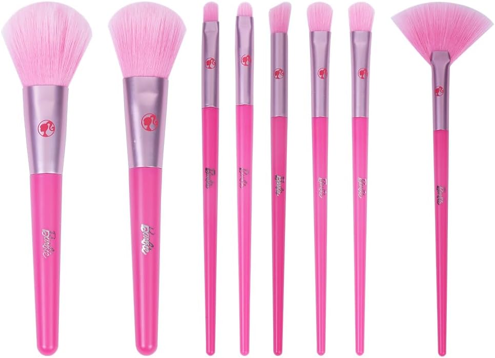 MINISO x Barbie Makeup Brush Set, Exquisite 8-IN-1 Makeup Brushes