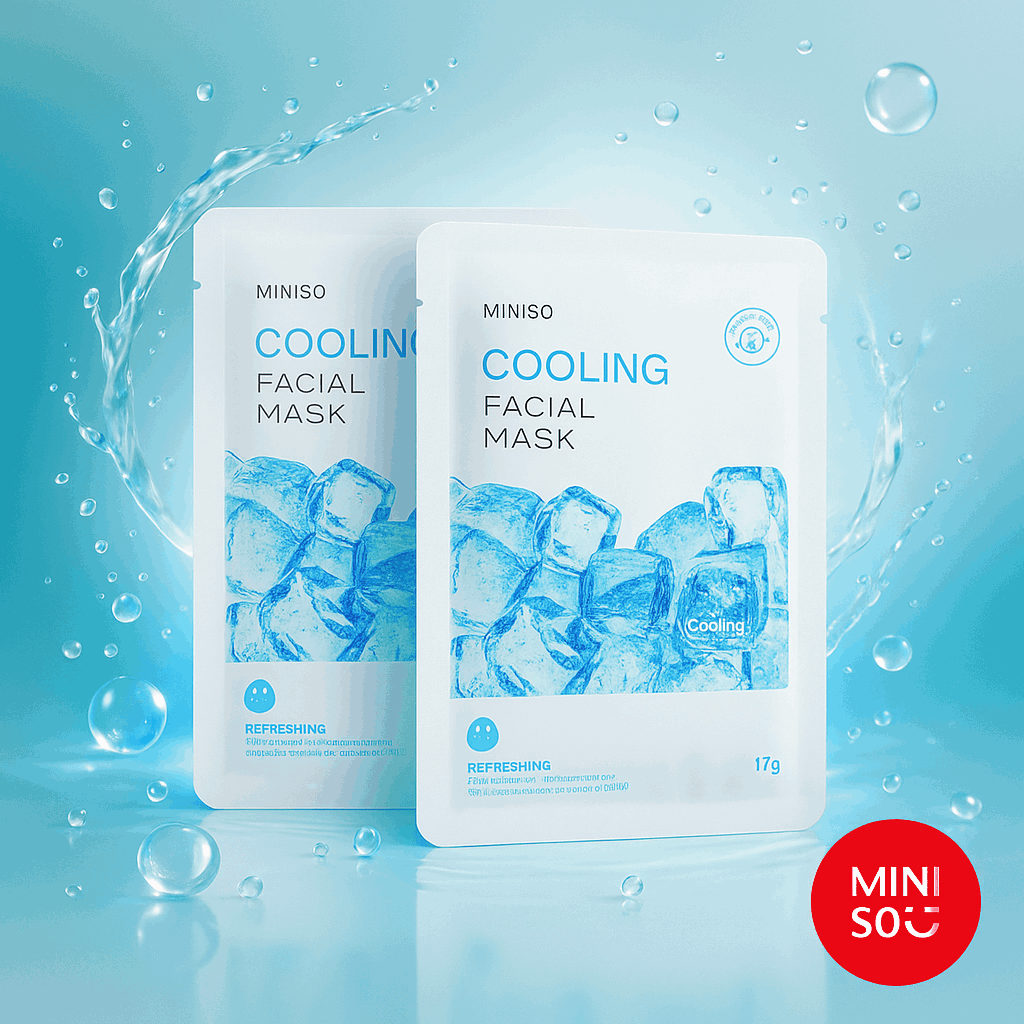 Miniso Cooling Facial Mask(CICA)Pack Of 2