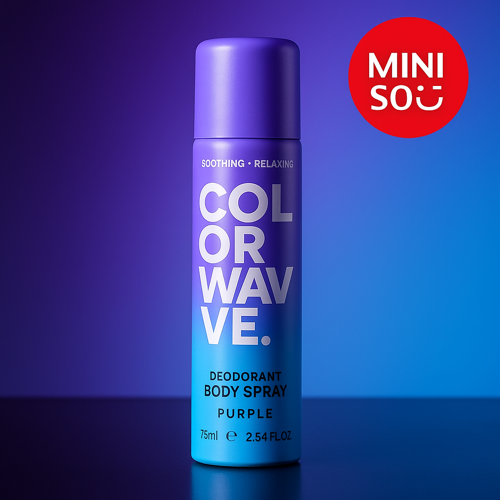 Miniso Color Wave Deodarant Body Spray (Purple)