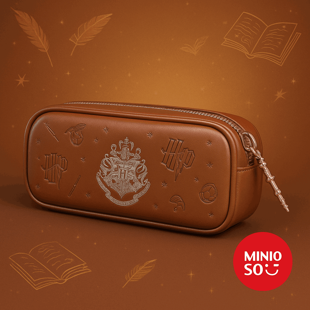 Harry Potter Embossed Silver-Stamping Stationery Case (Brown)