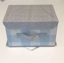 Blue Checkered Series Storege Box With Lid Miniso