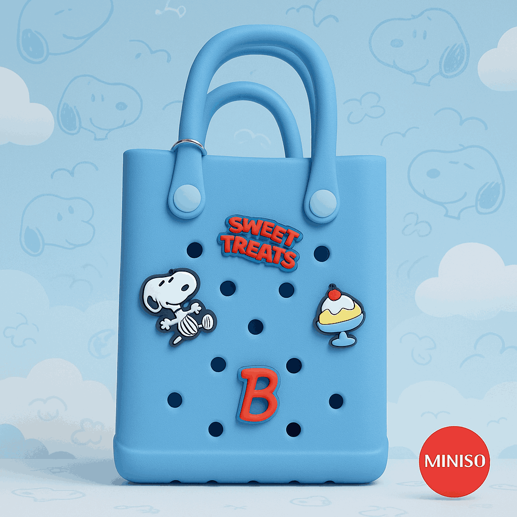 Snoopy Collection Holes Small Handheld Bag (Blue) Miniso ...