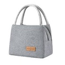 Large Capacity Solid Color Lunch Bag (Grey)