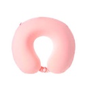 Compact Adjustable Memory Foam Neck Pillow (Pink) Miniso