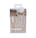 Makeup Brushes Set With Storage Bag (5Pcs,Gold) Miniso